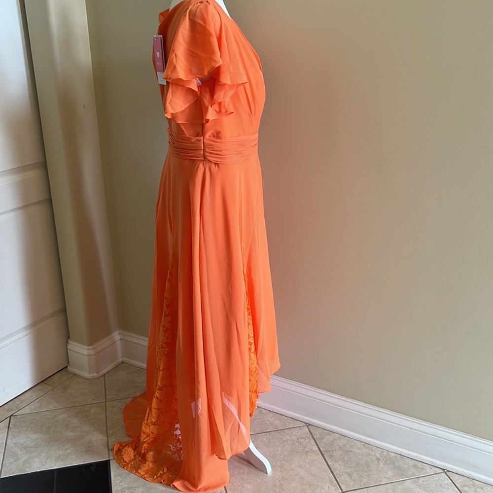 JJ’s House Formal Gown Size 16W Orange Maxi New with Tags - Picture 12 of 14